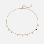 Tara Gold Square Droplet Necklace