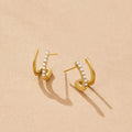 18K Gold & Pearl Claw Earrings