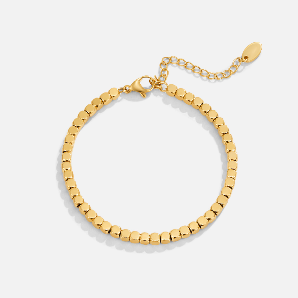 Lexi 18K Gold Cube Bracelet