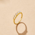 Golden Moonstone Eternity Ring