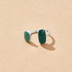 Green Willow Silver Wrap Ring