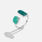 Green Willow Silver Wrap Ring