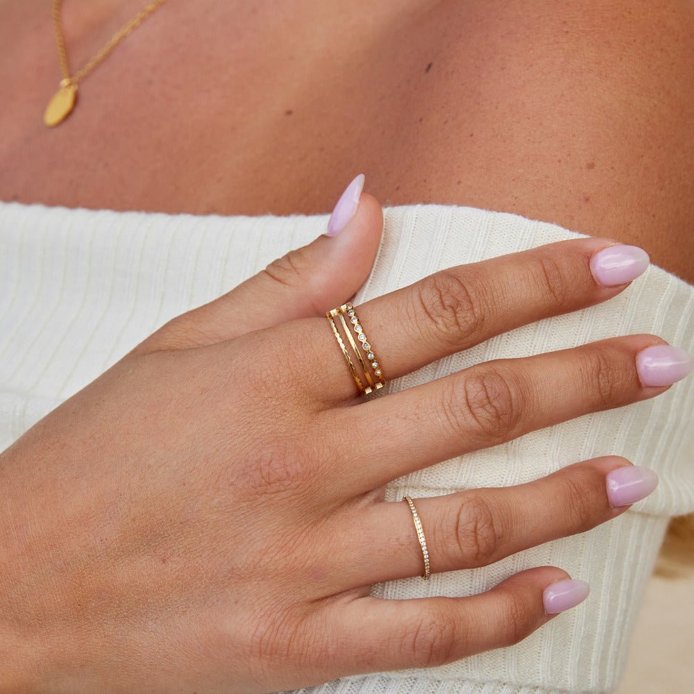 Layered Elowyn Crystal Ring