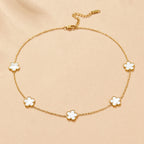 Pearl Shell Clover Necklace