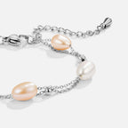 Silver Freshwater Pearl Layered Bracelet