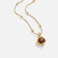 Amber Stone Pendant Necklace