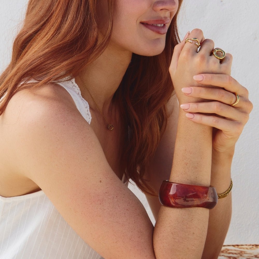 Amber Swirl Bangle