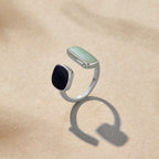 Aquamarine Wrap Silver Ring
