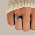 Aquamarine Wrap Silver Ring