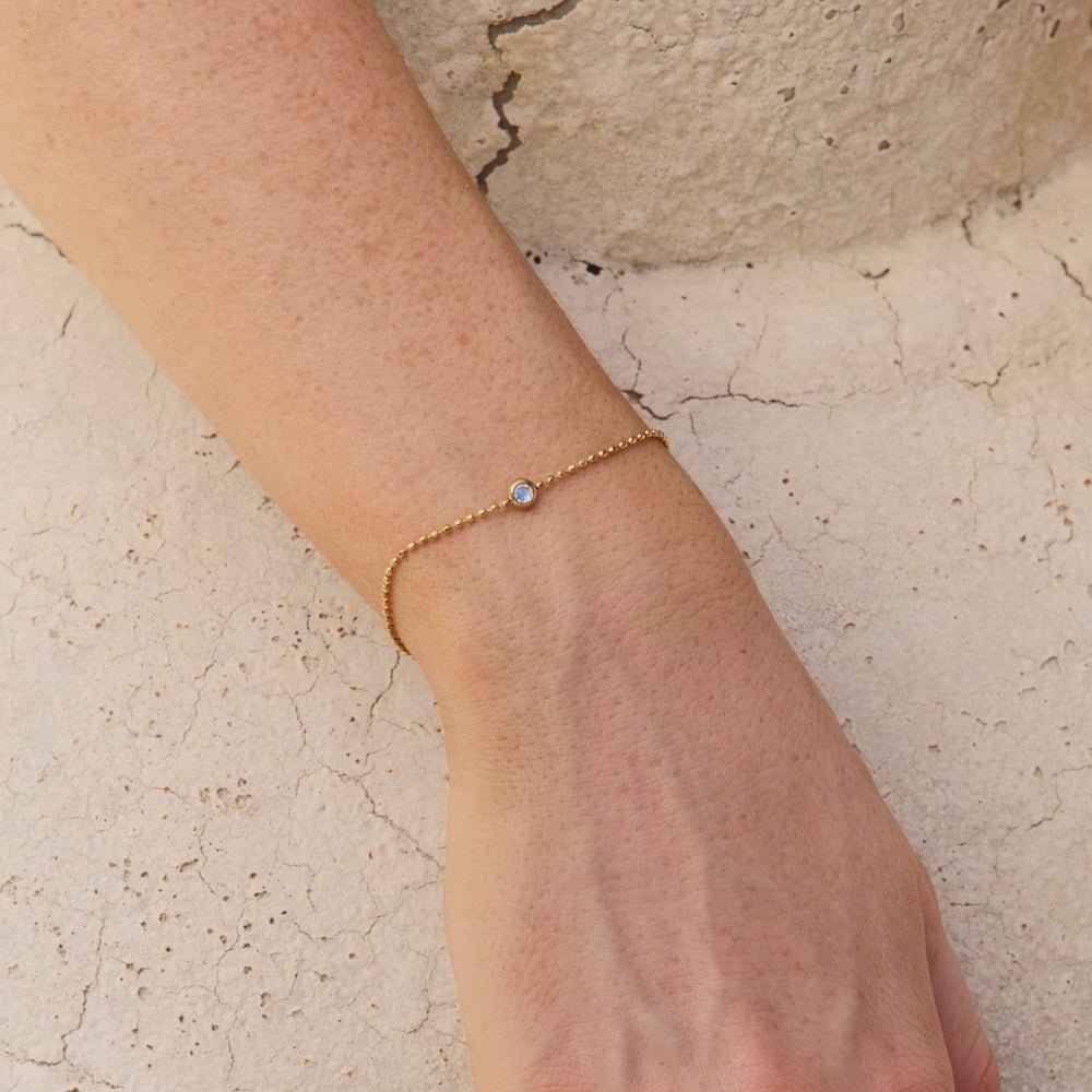 Beaded Gold Aurora Crystal Bracelet