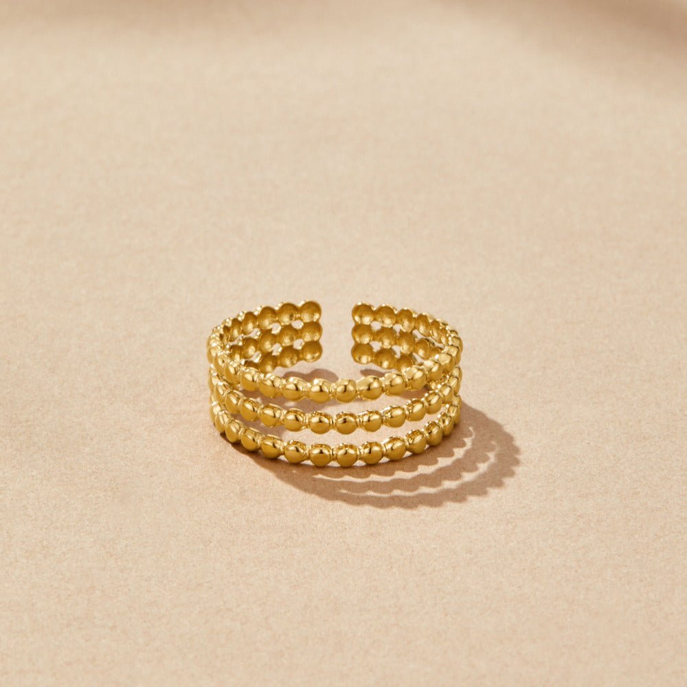 Beaded Ohio Gold Ring