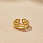 Beaded Ohio Gold Ring