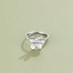 Blooming Silver Flower Ring