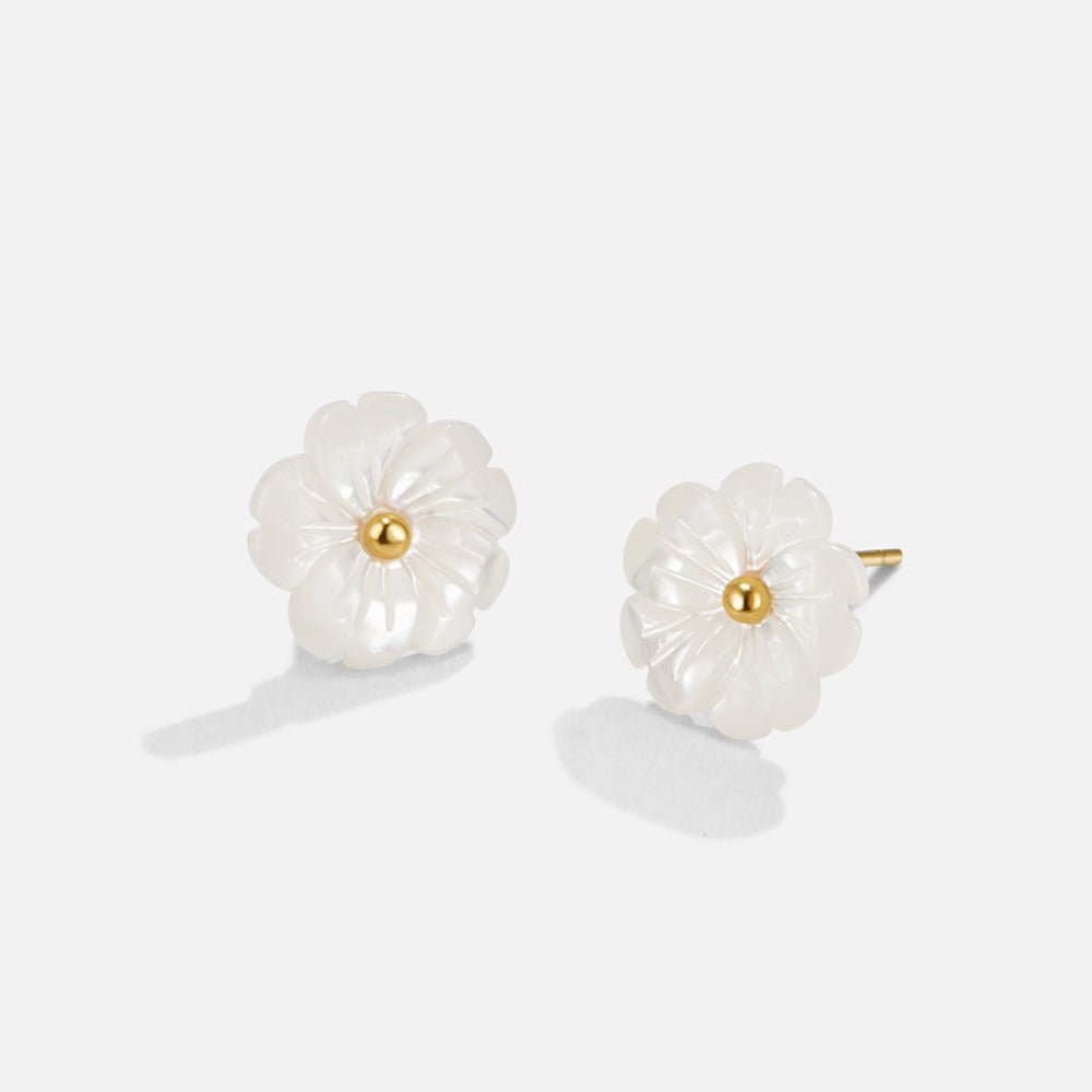 Blooming White Cherry Blossom Earrings