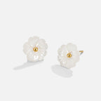 Blooming White Cherry Blossom Earrings