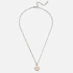 Blush Pink Sakura Bloom Silver Necklace