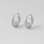 Boho Chic Silver Hoop Earrings