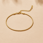 Calla Gold Twisted Chain Anklet