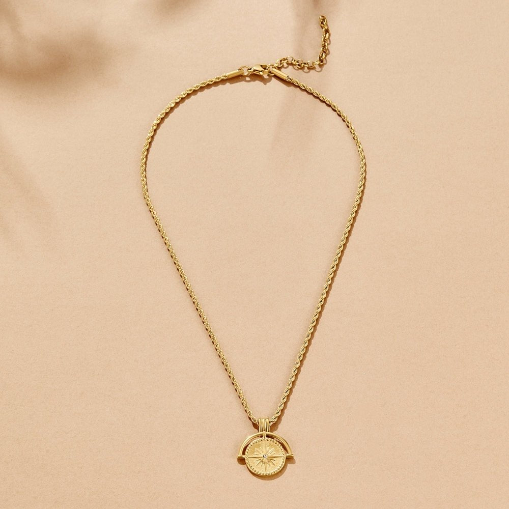 Celestial Gold Coin Necklace