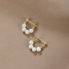 Celine Pearl Hoop Earrings