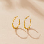 Classic Hoop Bamboo Earrings