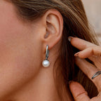 Cora Pearl Silver Hoop Earrings