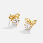 Crystal Bow Stud Earrings