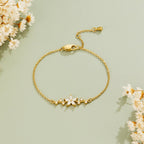 Crystal Flower Gold Bracelet