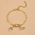 Crystal & Gold Infinity Charm