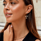 Crystal Lotus Waterfall Earrings