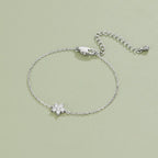 Elara Crystal Bloom Silver Bracelet