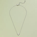 Elara Crystal Bloom Silver Necklace