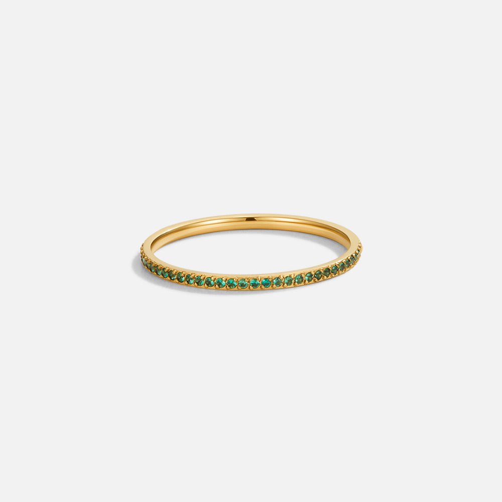 Emerald Eternity Crystal Ring