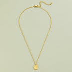 Engraved Wildflower Gold Necklace
