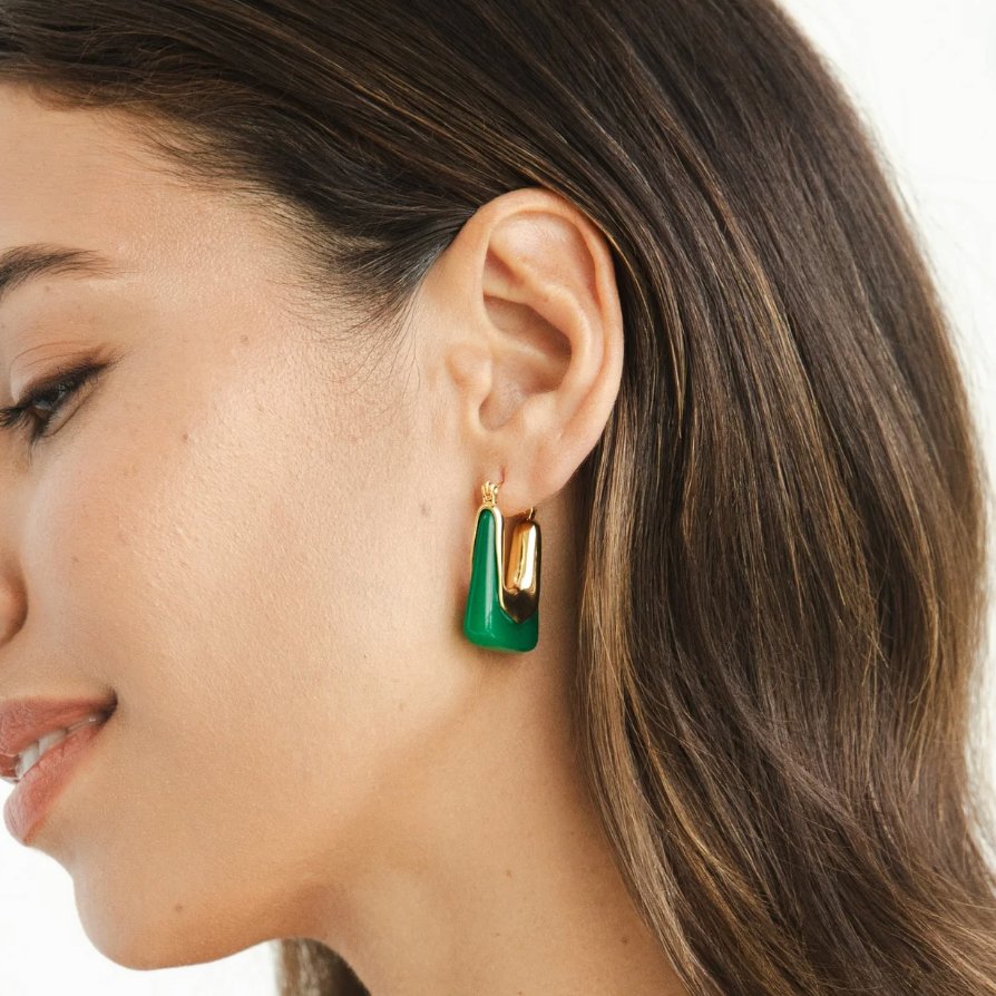 Esme Square Hoop Earrings