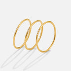 Eula Gold & Crystal Band Ring