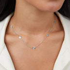 Flower Power Silver Chain Necklace
