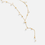 Lariat Pearl Drop Necklace