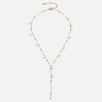 Lariat Pearl Drop Necklace