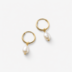 Freshwater Pearl Bella Hoop Earrings