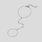 Freya Crystal & Silver Hand Chain Bracelet