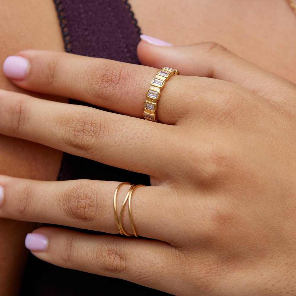 Gigi Square Crystal Ring