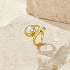 Gold Amara Pearl Wrap Ring