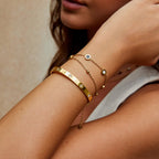 Gold Clover Bangle