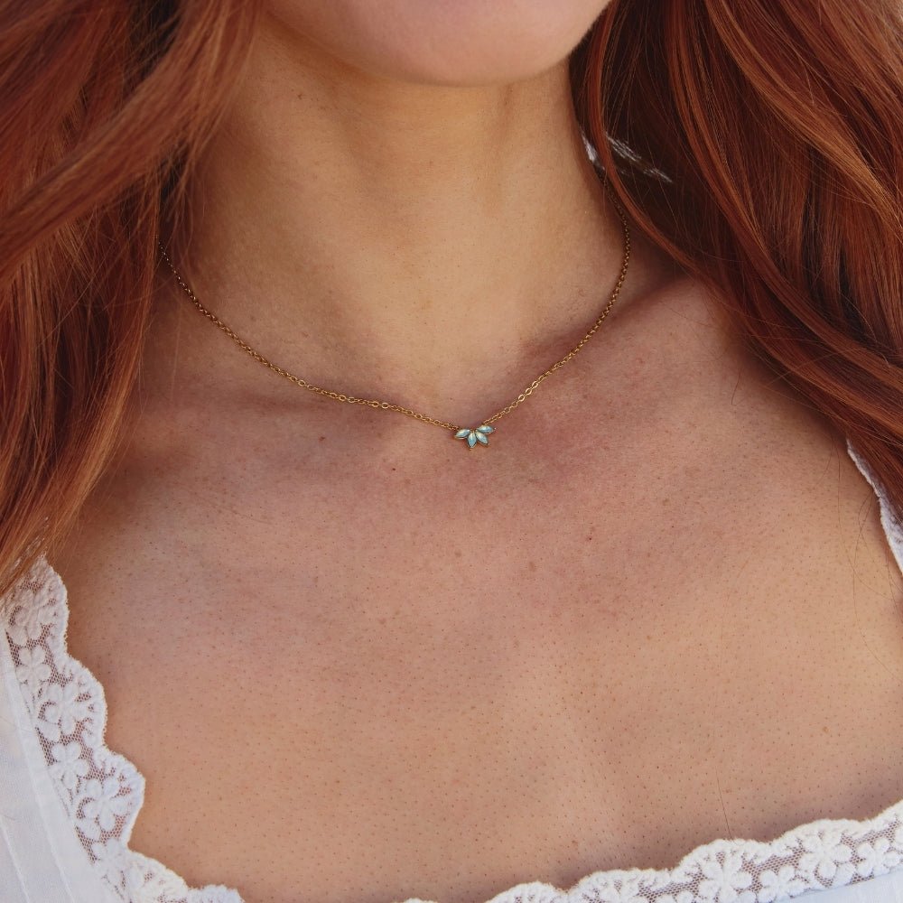 Gold Marquise Petal Necklace