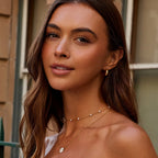 Gold Serenity Hoop Earrings