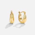 Gold Serenity Hoop Earrings
