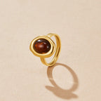 Golden Amber Ring