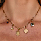 Golden Clover Leaf Charm