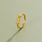 Golden Daisy Infinity Ring